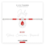 Life Charms Birthstone Bracelet - July - Something Different Gift Shop