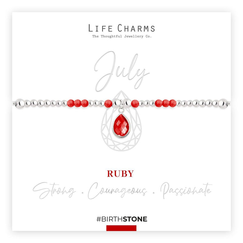 Life Charms Birthstone Bracelet - July - Something Different Gift Shop