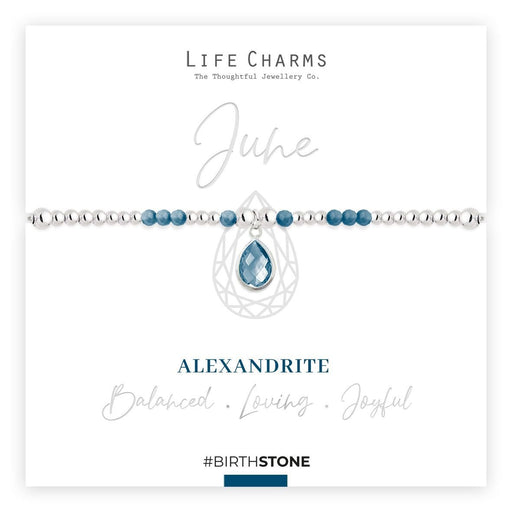 Life Charms Birthstone Bracelet - June - Something Different Gift Shop