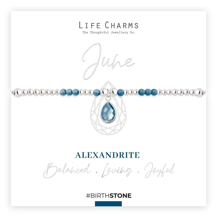 Life Charms Birthstone Bracelet - June - Something Different Gift Shop