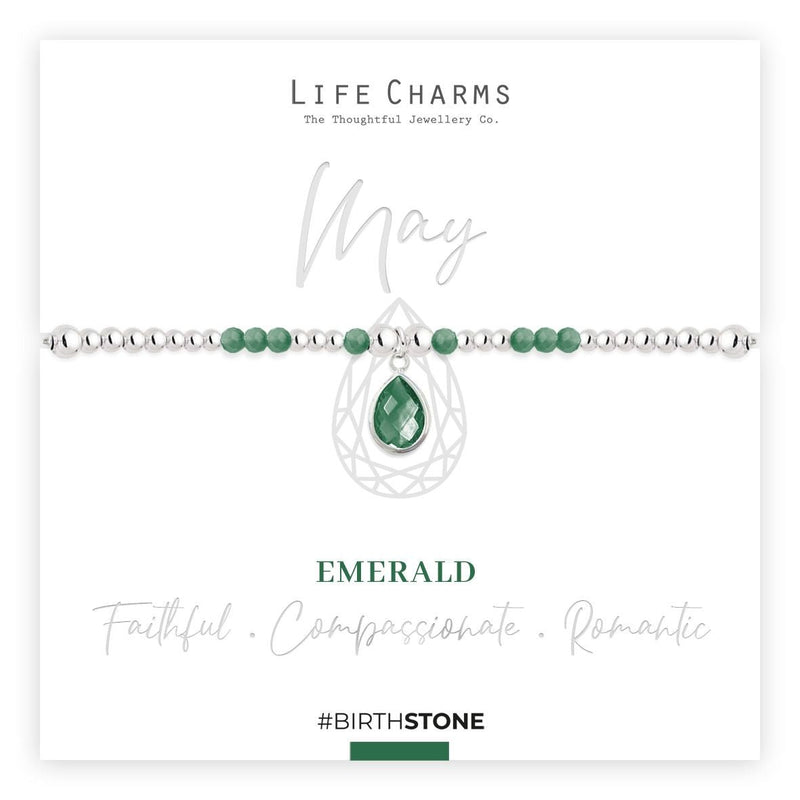 Life Charms Birthstone Bracelet - May - Something Different Gift Shop