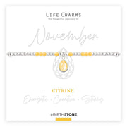Life Charms Birthstone Bracelet - November - Something Different Gift Shop