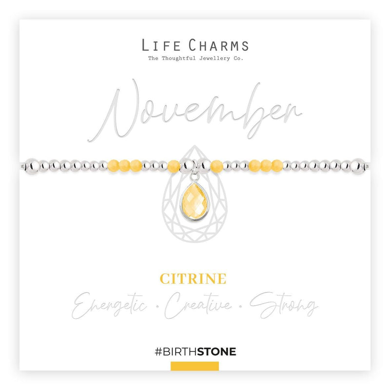 Life Charms Birthstone Bracelet - November - Something Different Gift Shop