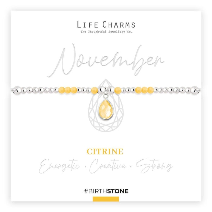 Life Charms Birthstone Bracelet - November - Something Different Gift Shop