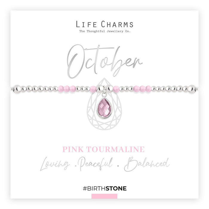 Life Charms Birthstone Bracelet - October - Something Different Gift Shop