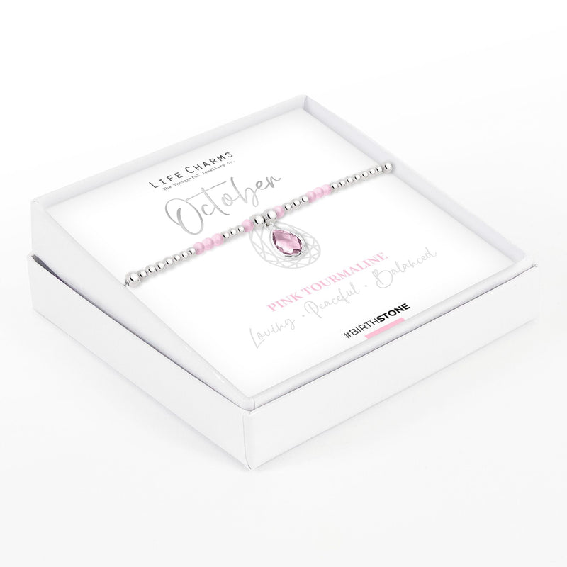 Life Charms Birthstone Bracelet - October - Something Different Gift Shop