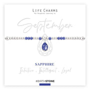 Life Charms Birthstone Bracelet - September - Something Different Gift Shop