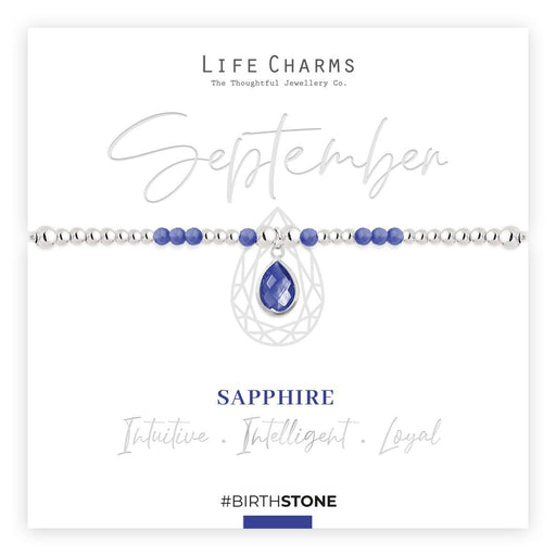 Life Charms Birthstone Bracelet - September - Something Different Gift Shop