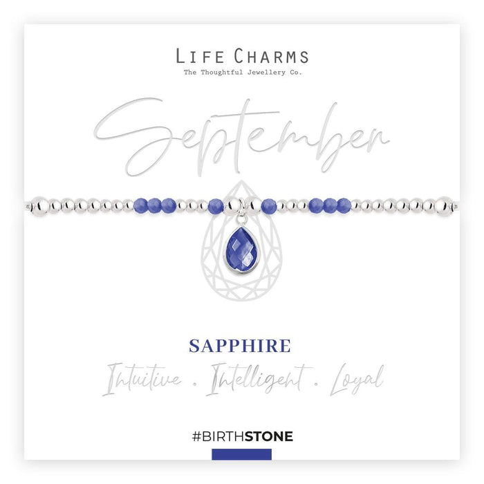 Life Charms Birthstone Bracelet - September - Something Different Gift Shop