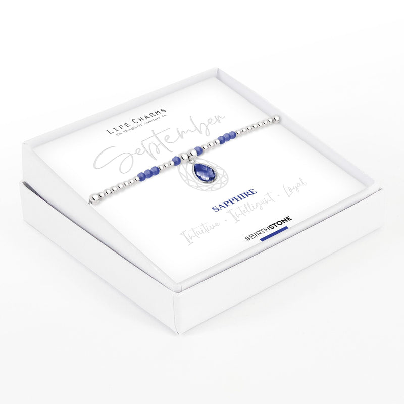 Life Charms Birthstone Bracelet - September - Something Different Gift Shop