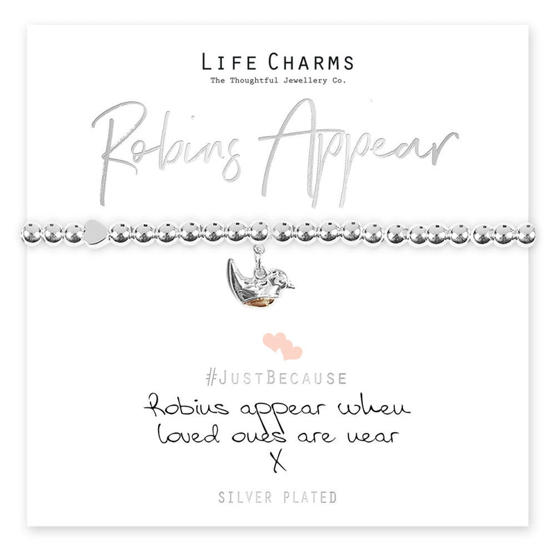 Life Charms Just Because Bracelet - Robins Appear - Something Different Gift Shop