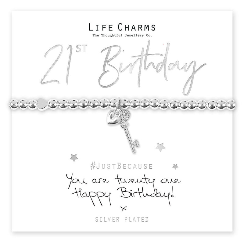 Life Charms Just Because Bracelet - You Are 21 - Something Different Gift Shop