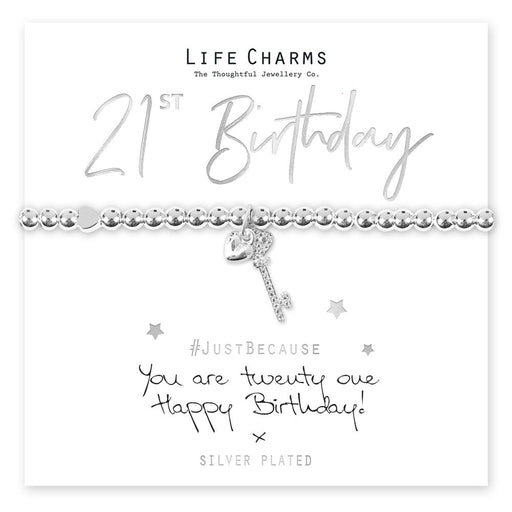 Life Charms Just Because Bracelet - You Are 21 - Something Different Gift Shop