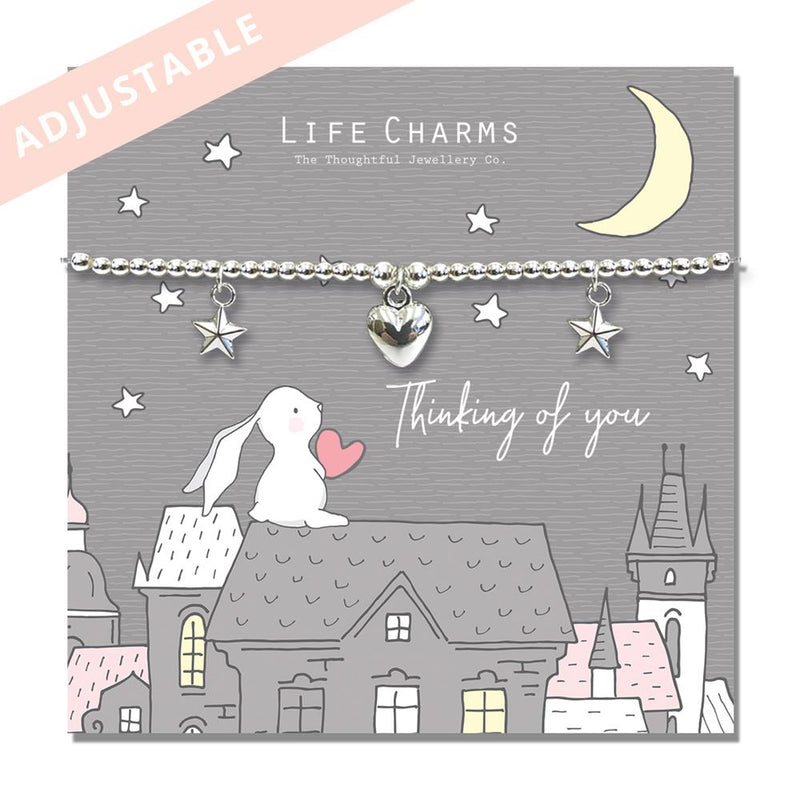 Life Charms Rosey Rabbits Bracelet - Thinking of You - Something Different Gift Shop