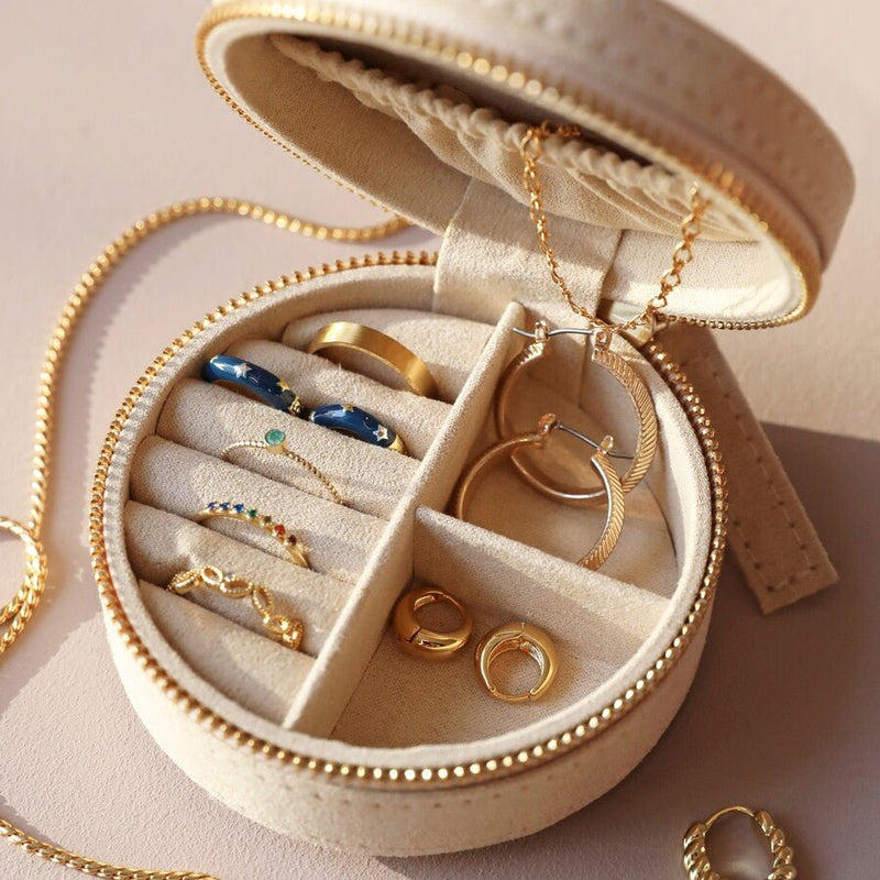 Lisa Angel Jewellery Case Sun & Moon - Beige - Something Different Gift Shop