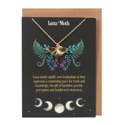 Luna Moth Necklace Card - Something Different Gift Shop