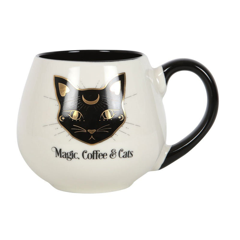 Magic, Coffee & Cats Rounded Mug - Something Different Gift Shop