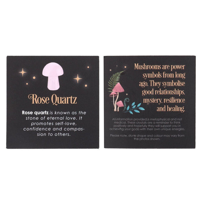 Magical Rose Quartz Crystal Mushroom - Something Different Gift Shop