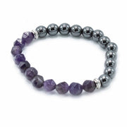 Magnetic Faceted Gemstone Bracelet - Amethyst - Something Different Gift Shop