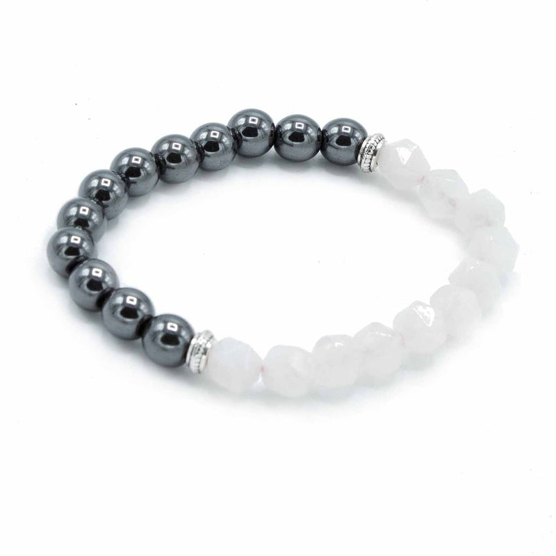 Magnetic Faceted Gemstone Bracelet - Rose Quartz - Something Different Gift Shop