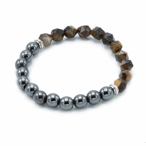 Magnetic Faceted Gemstone Bracelet - Tigers Eye - Something Different Gift Shop