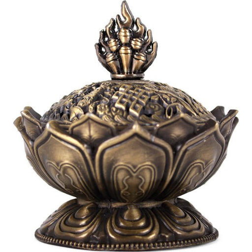 Metal Lotus Incense Cone Holder - Something Different Gift Shop