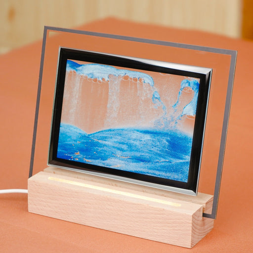 Moodscape Wooden Base Sand Picture - Blue - Something Different Gift Shop