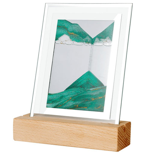 Moodscape Wooden Base Sand Picture - Green - Something Different Gift Shop