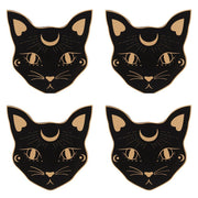 Mystic Mog Cat Face Coaster Set - Something Different Gift Shop
