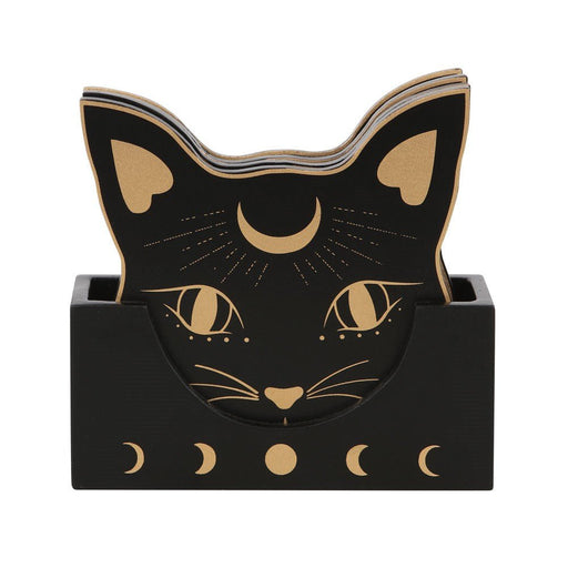 Mystic Mog Cat Face Coaster Set - Something Different Gift Shop