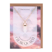 Necklace Card - Clear Quartz Crystal - Something Different Gift Shop