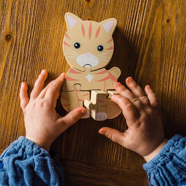 Orange Tree Toys - Cat Wooden Puzzle - Something Different Gift Shop