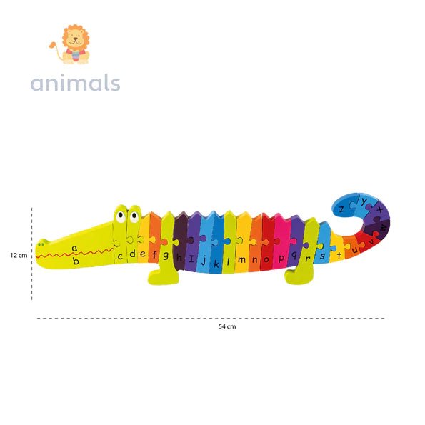 Orange Tree Toys - Crocodile Alphabet Puzzle - Something Different Gift Shop