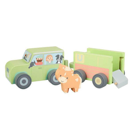 Orange Tree Toys - Farm 4x4 with Horse Box and Horse - Something Different Gift Shop