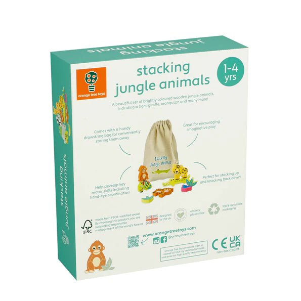 Orange Tree Toys - Stacking Jungle Animals - Something Different Gift Shop