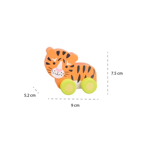 Orange Tree Toys - Tiger First Push Toy - Something Different Gift Shop