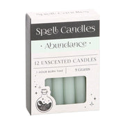 Pack of 12 Abundance Spell Candles - Something Different Gift Shop