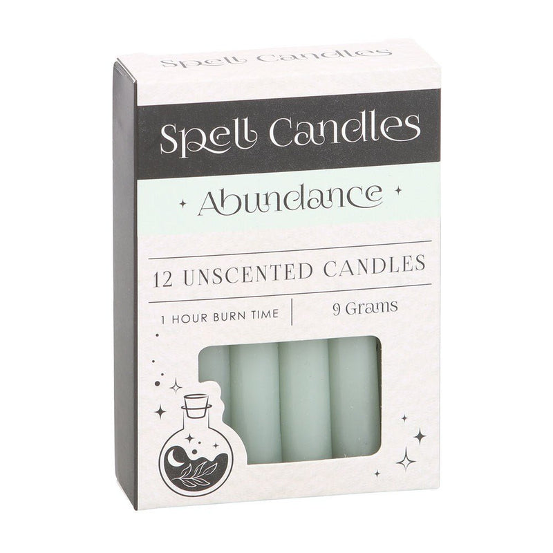 Pack of 12 Abundance Spell Candles - Something Different Gift Shop