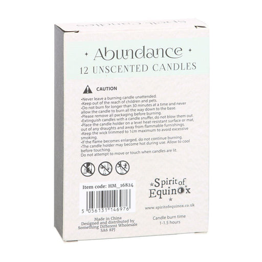Pack of 12 Abundance Spell Candles - Something Different Gift Shop