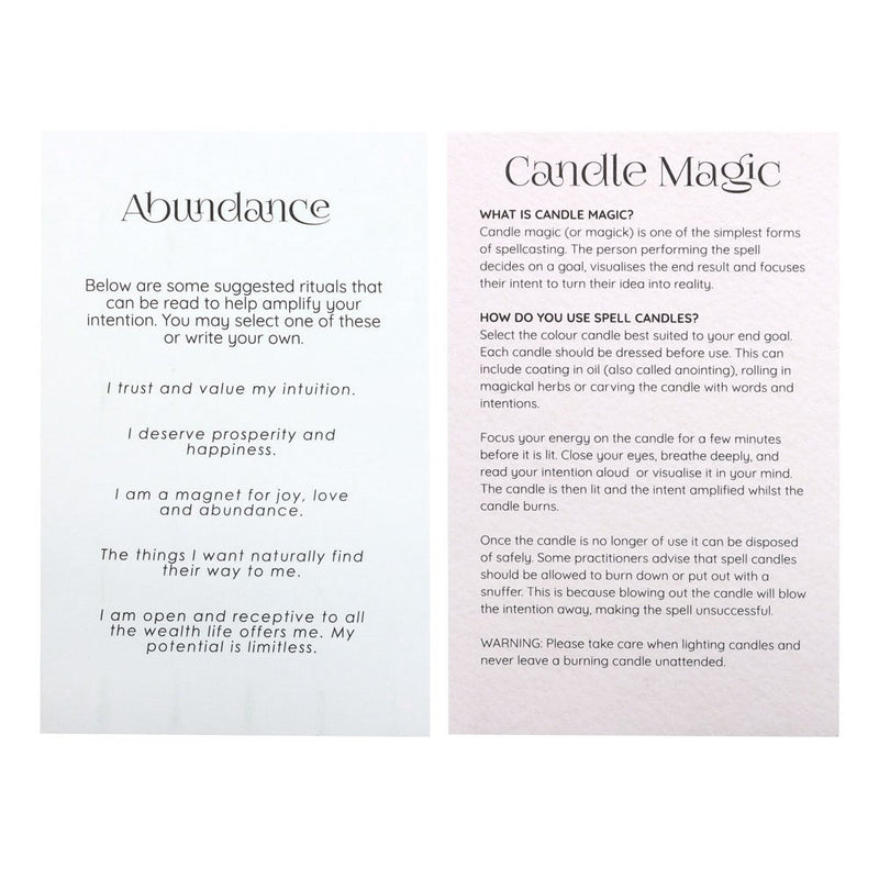 Pack of 12 Abundance Spell Candles - Something Different Gift Shop