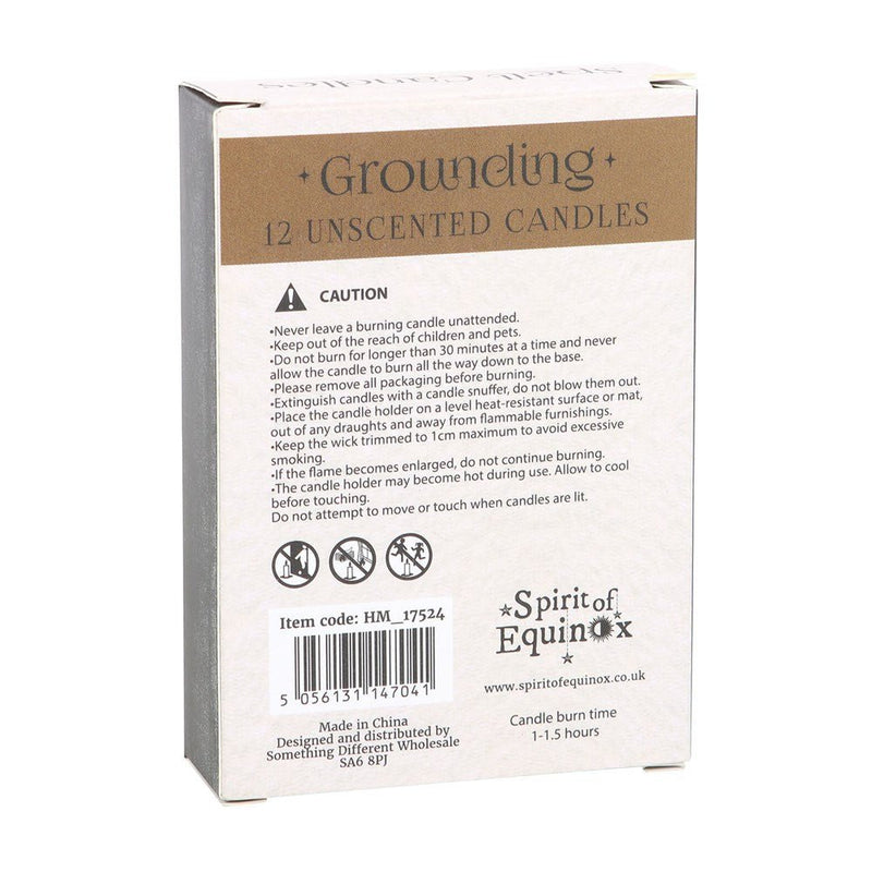 Pack of 12 Grounding Spell Candles - Something Different Gift Shop