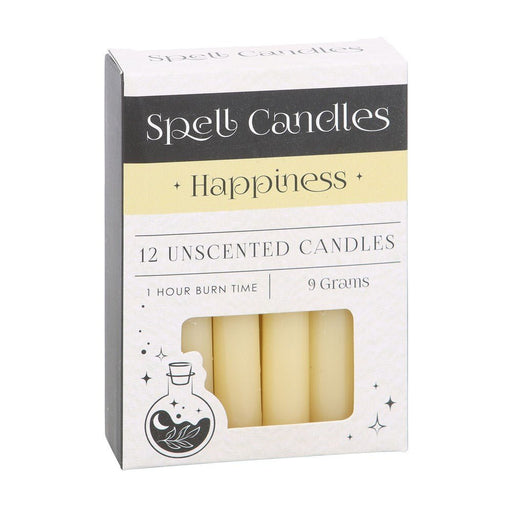 Pack of 12 Happiness Spell Candles - Something Different Gift Shop