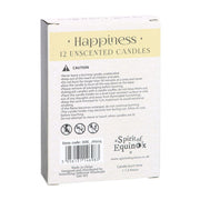 Pack of 12 Happiness Spell Candles - Something Different Gift Shop