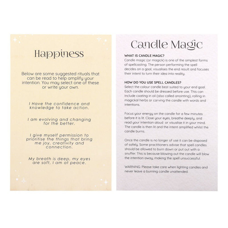 Pack of 12 Happiness Spell Candles - Something Different Gift Shop