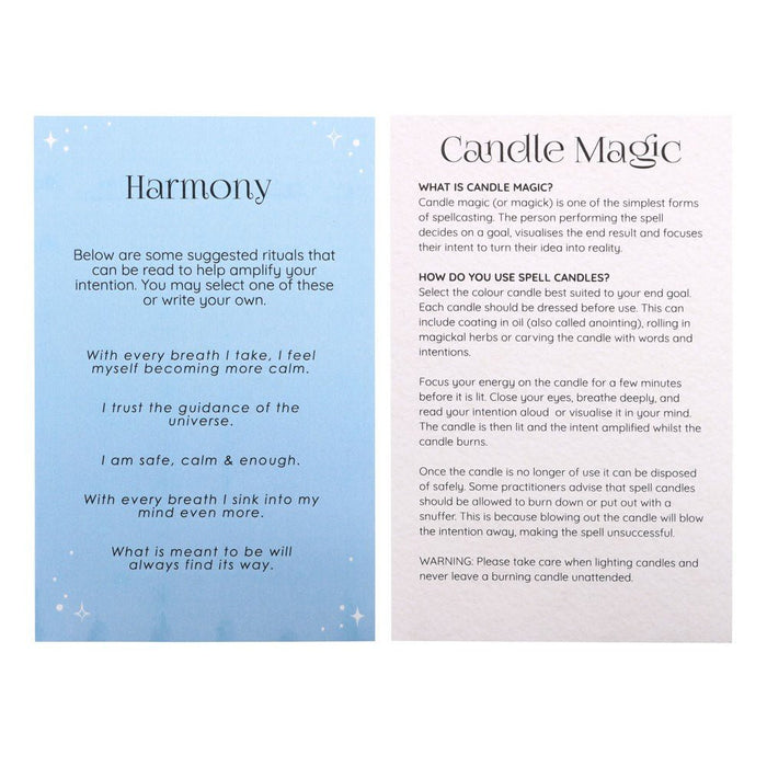 Pack of 12 Harmony Spell Candles - Something Different Gift Shop