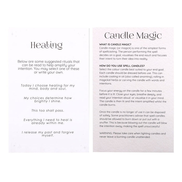 Pack of 12 Healing Spell Candles - Something Different Gift Shop