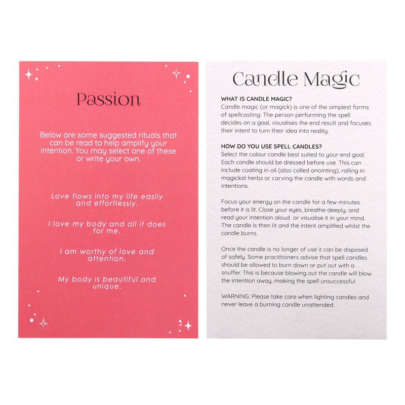 Pack of 12 Passion Spell Candles - Something Different Gift Shop