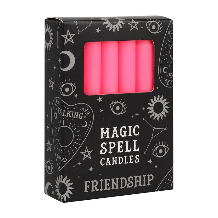 Pack of 12 Pink Friendship Spell Candles - Something Different Gift Shop