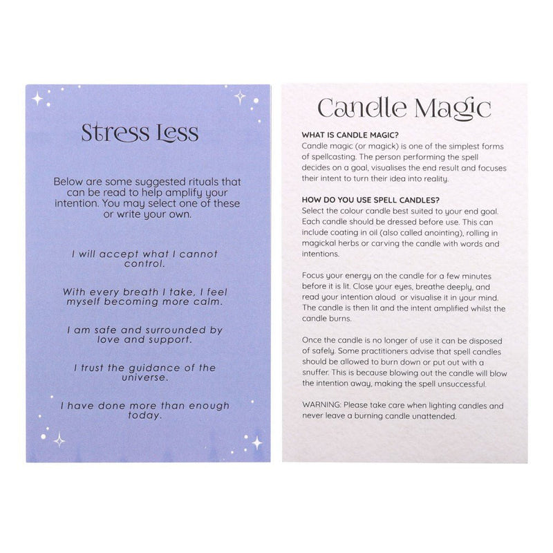 Pack of 12 Stress Less Spell Candles - Something Different Gift Shop