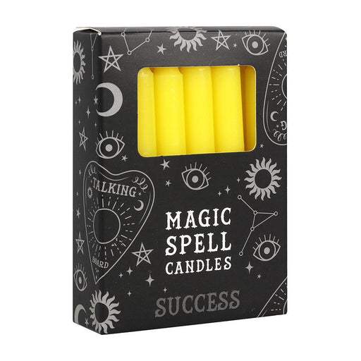 Pack of 12 Yellow Success Spell Candles - Something Different Gift Shop